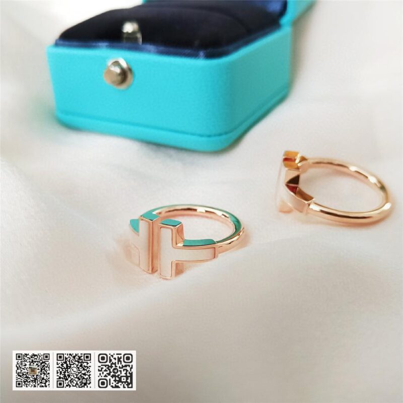 Tiffany 双T全白贝戒指 - Image 7