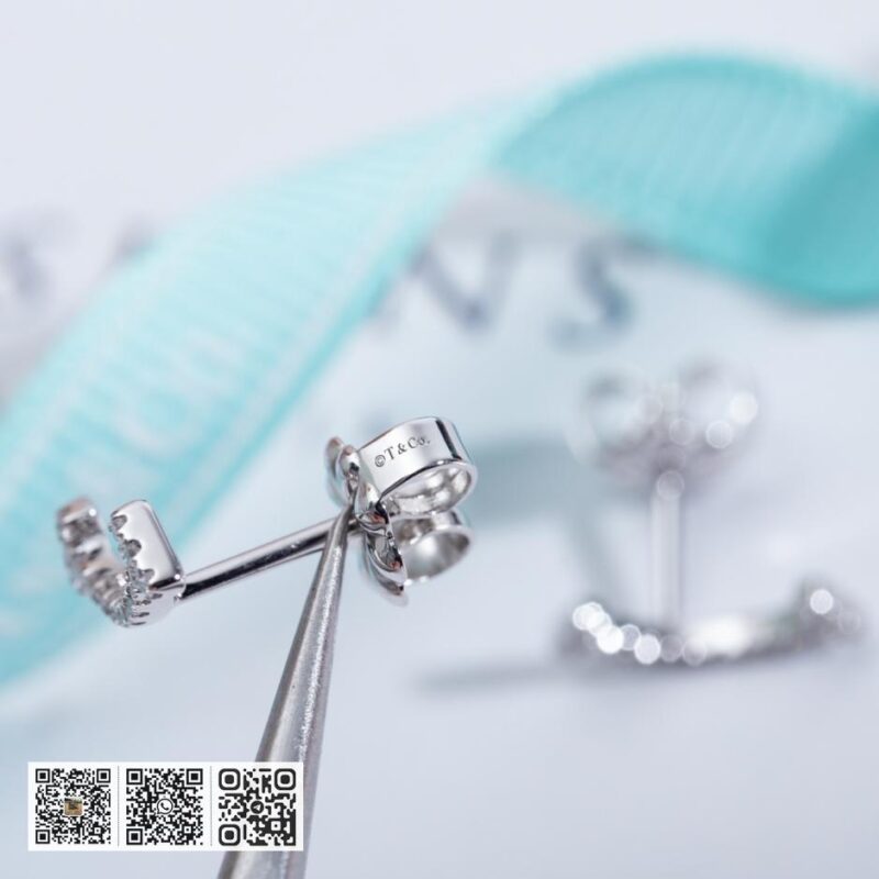 Tiffany T镶钻耳钉 - Image 5