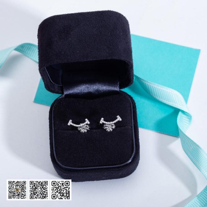 Tiffany T镶钻耳钉 - Image 7