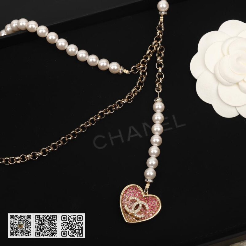 Chanel 23P满钻爱心腰链 - Image 2