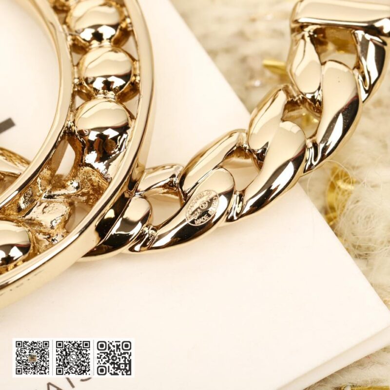 Chanel 链条拼钻双c胸针 - Image 6