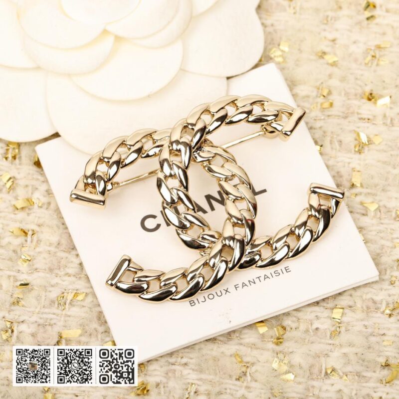 Chanel 链条拼链双c胸针 - Image 3
