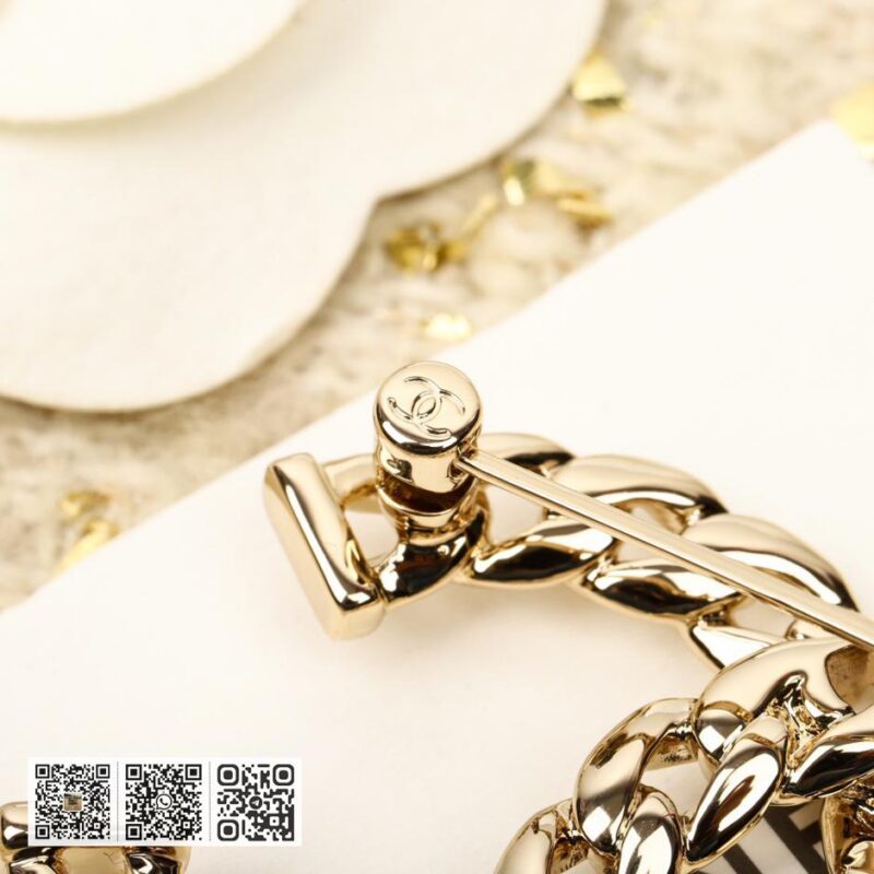 Chanel 链条拼链双c胸针 - Image 5