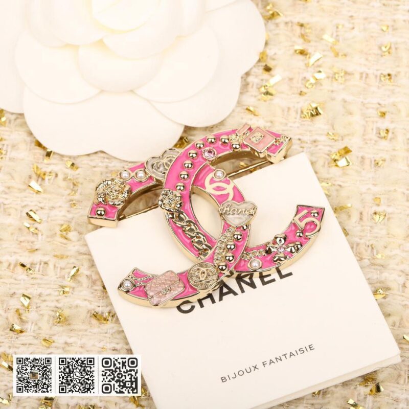 Chanel 珐琅双C胸针 - Image 4
