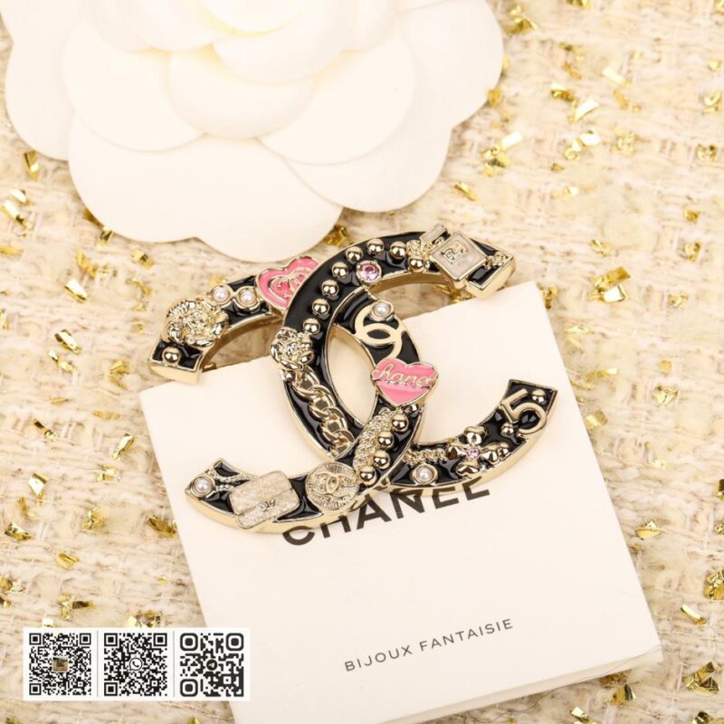 Chanel 珐琅双C胸针 - Image 5