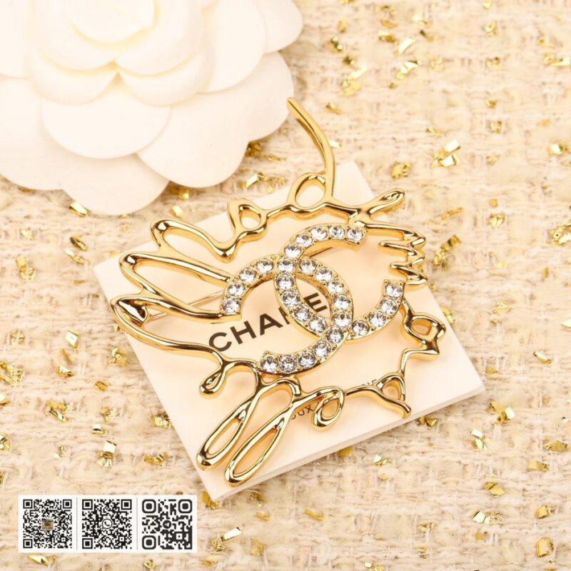 Chanel 连笔字母双c胸针 - Image 3
