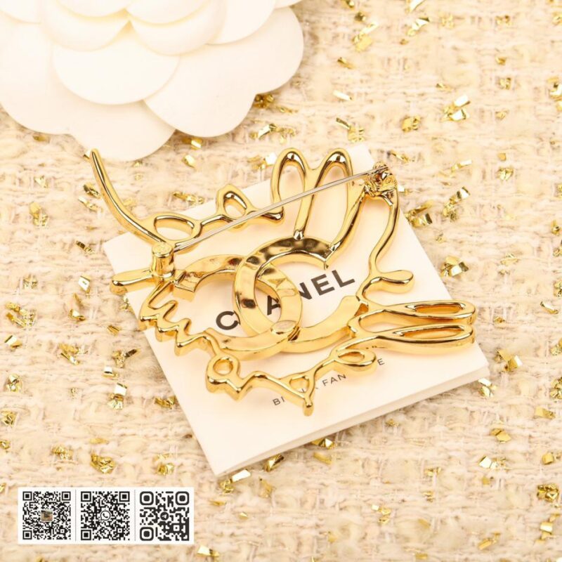 Chanel 连笔字母双c胸针 - Image 4