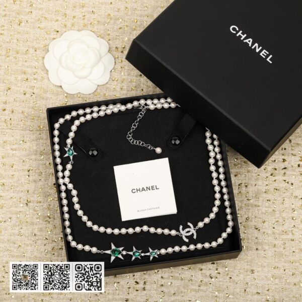 Chanel 五角星珍珠毛衣链