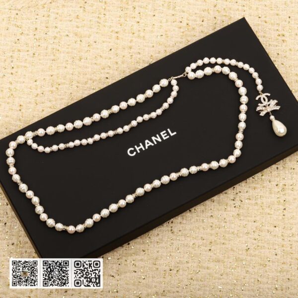 Chanel 蝴蝶结珍珠腰链