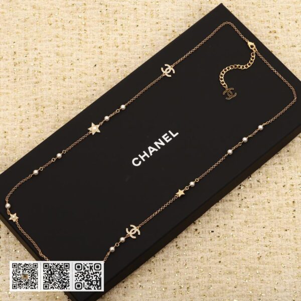 Chanel 五角星双C珍珠毛衣链