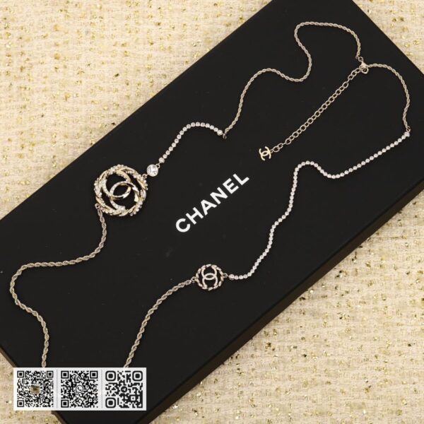 Chanel 纽纹双C毛衣链