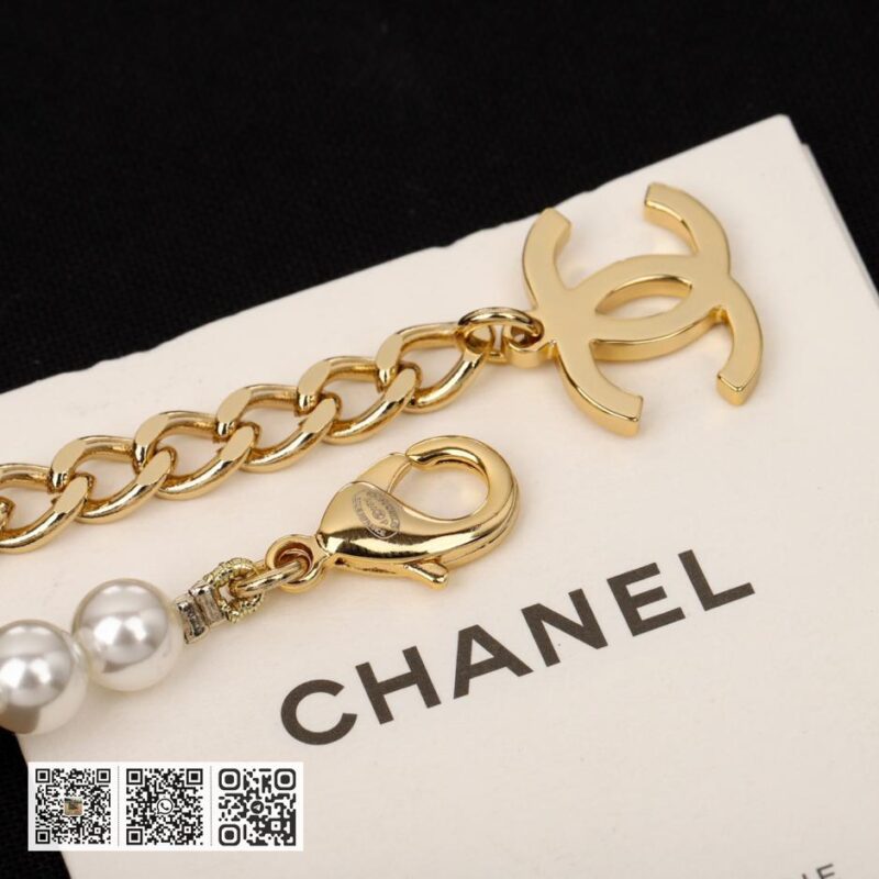 Chanel 爱心珍珠腰链项链 - Image 7
