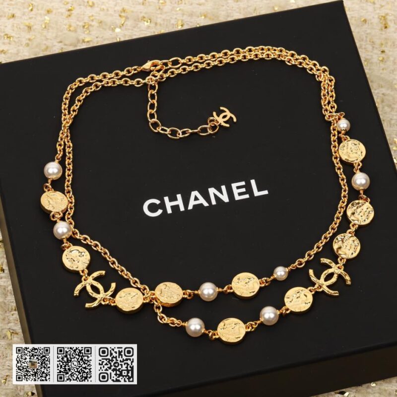 Chanel 粉红玛瑙双c毛衣链 - Image 3