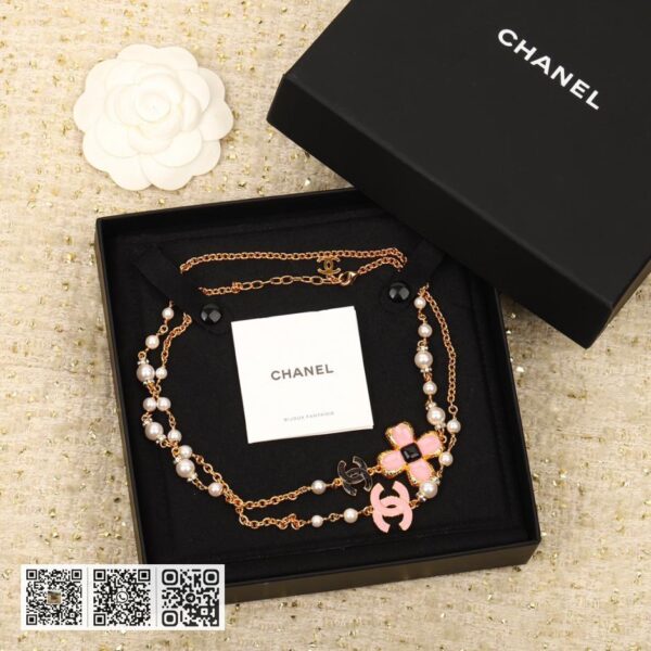 Chanel 四叶草双c毛衣链