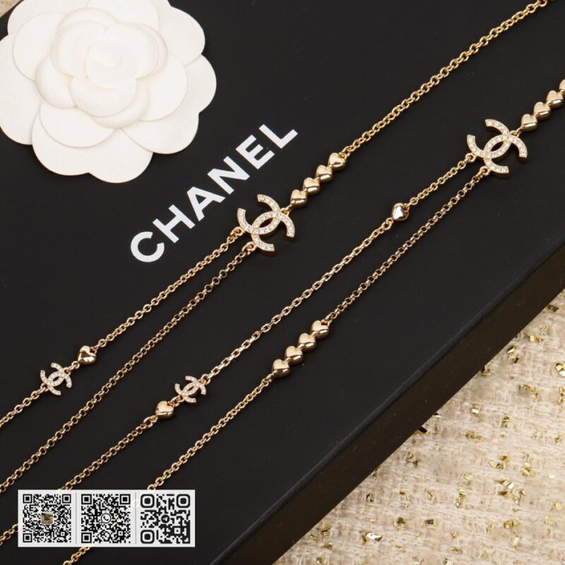 Chanel 爱心双C毛衣链 - Image 2