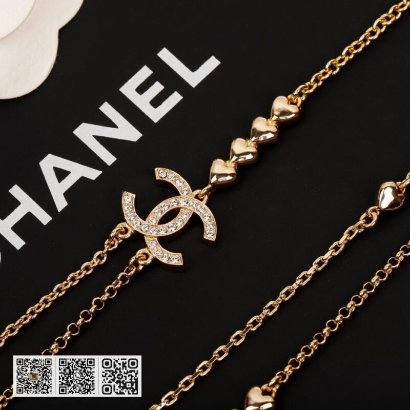 Chanel 爱心双C毛衣链 - Image 3