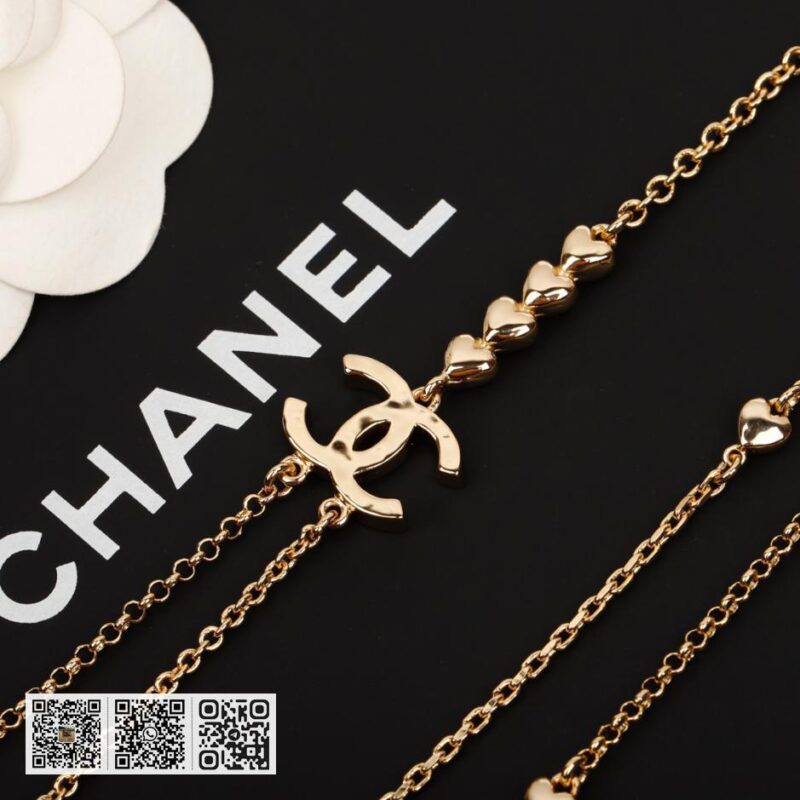 Chanel 爱心双C毛衣链 - Image 4
