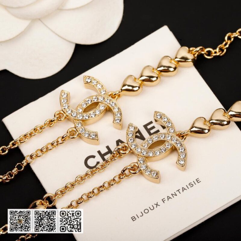 Chanel 爱心双C毛衣链 - Image 5
