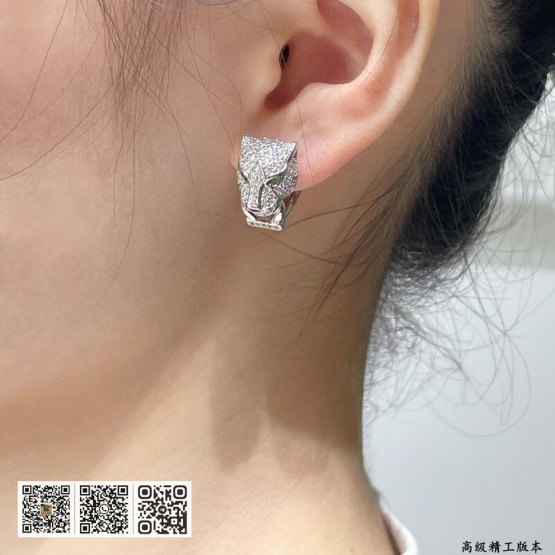 Cartier CNC豹头耳环 - Image 2