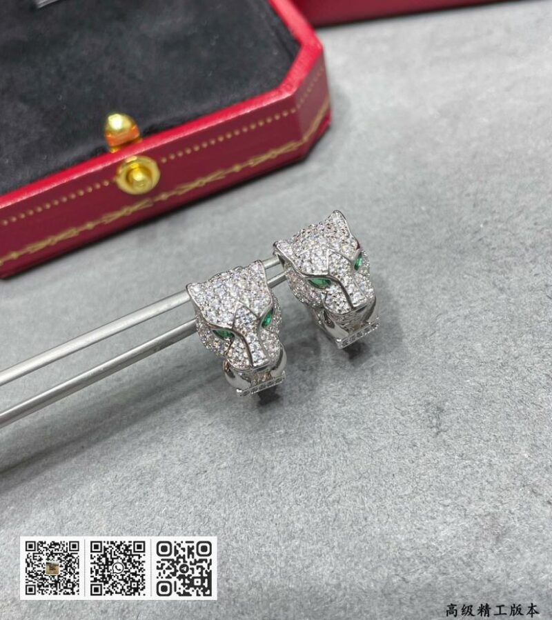 Cartier CNC豹头耳环 - Image 4