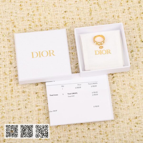 Dior珍珠CD戒指