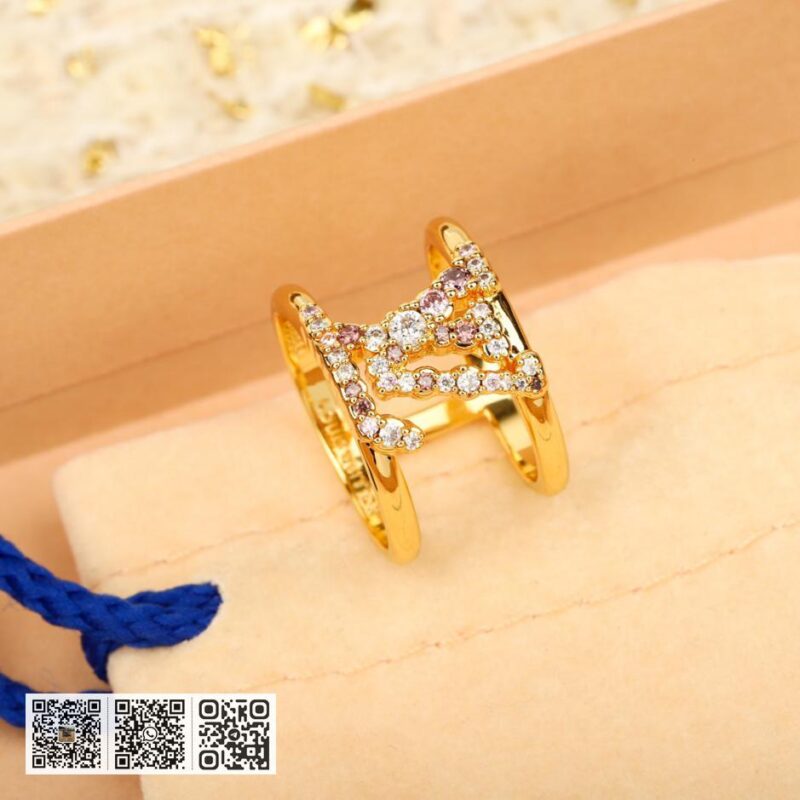 LV绿满钻双层戒指 - Image 3
