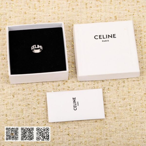 Celine满钻logo戒