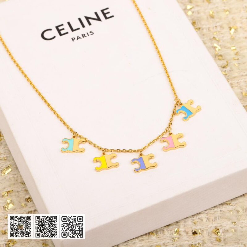 Celine凯旋门3色滴油项链 - Image 5