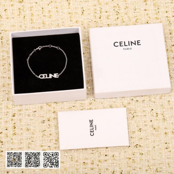 Celine满钻logo手链项链
