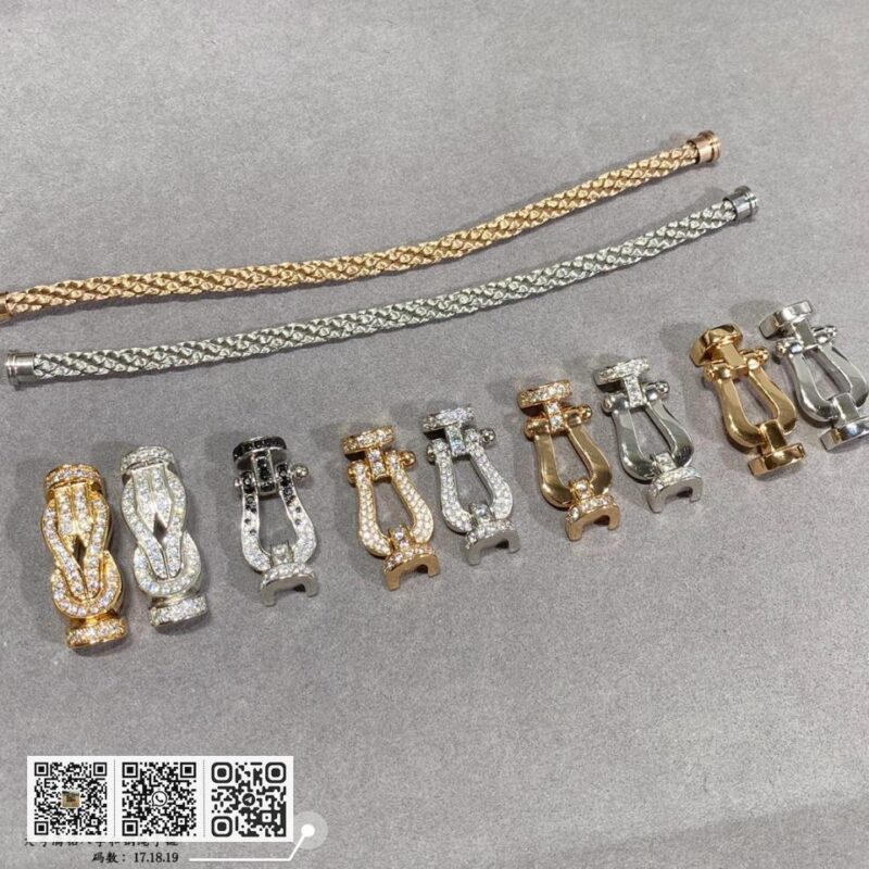 Fred大号满钻八字扣钢绳手链 - Image 8