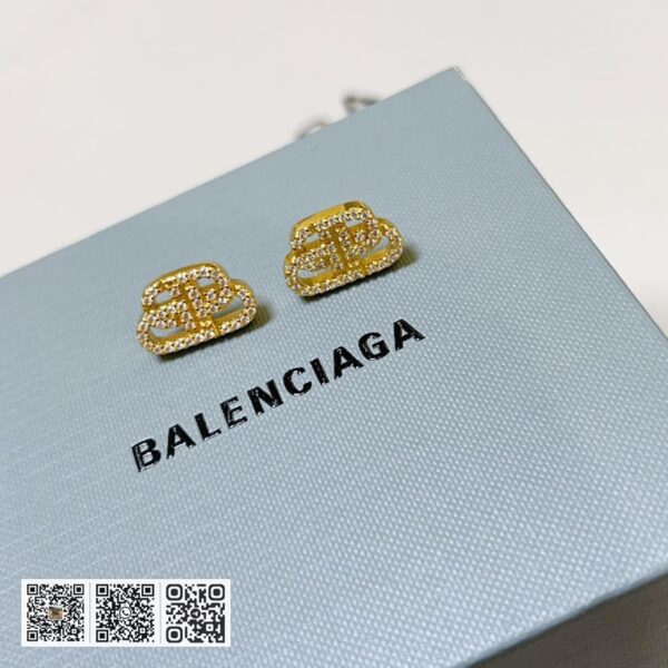BALENCIAGA 耳环 专柜同步 双B造型耳环 (8D42)