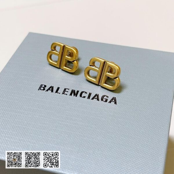 BALENCIAGA 耳环 专柜同步 双B造型耳环(8FC7)