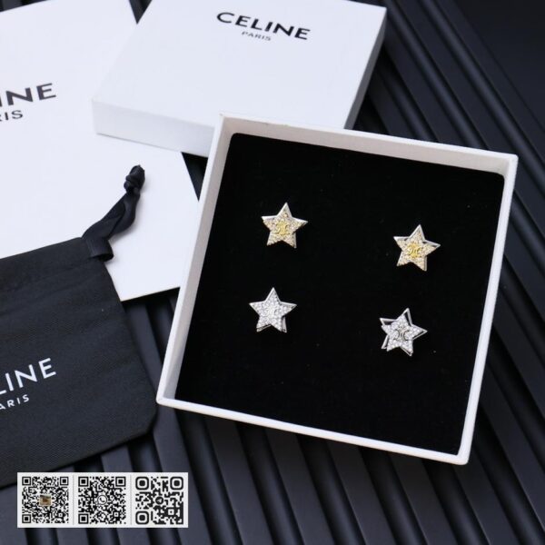 Celine 凯旋门新款五角星耳环 可两戴(9957)