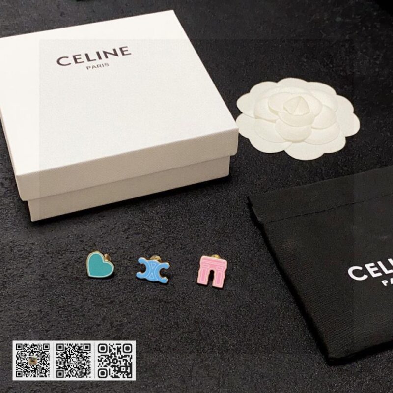 Celine 凯旋门、爱心三件式耳环 (DF92) - Image 7