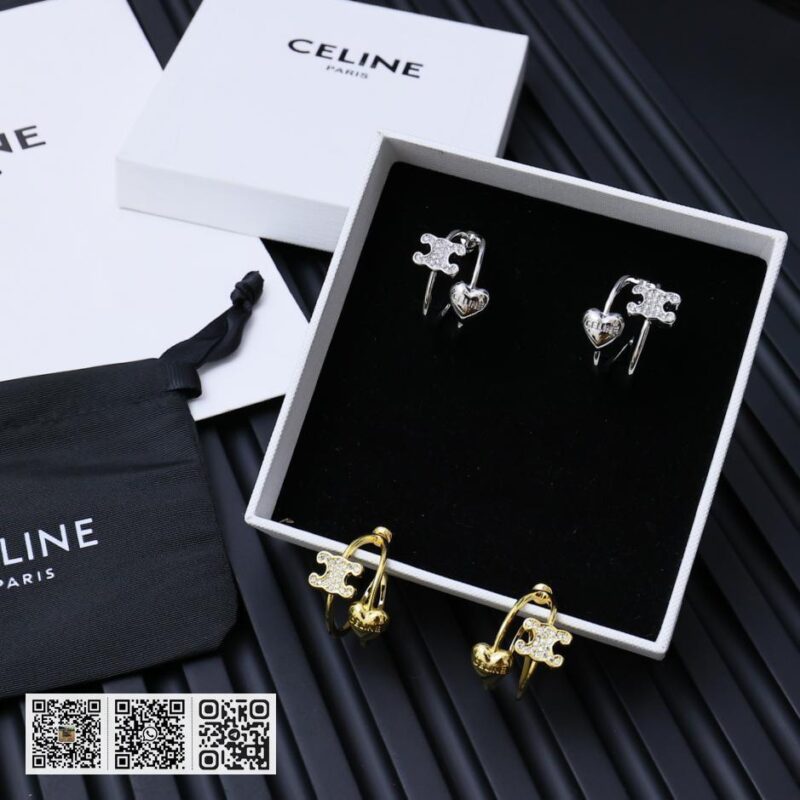 Celine 凯旋门爆款不对称爱心耳环(D069) - Image 5