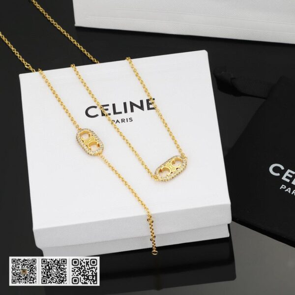 Celine 新款 手链项链 黄铜材质电镀18k金 (9B2F)