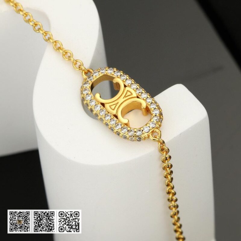 Celine 新款 手链项链 黄铜材质电镀18k金 (9B2F) - Image 5
