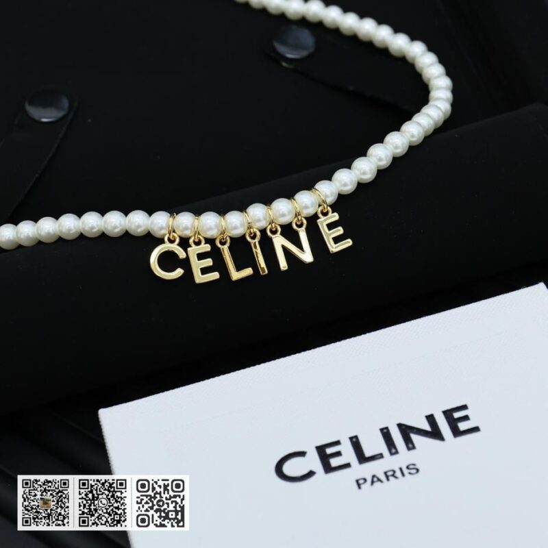 Celine 凯旋门 经典字母珍珠项链 (91D0) - Image 2
