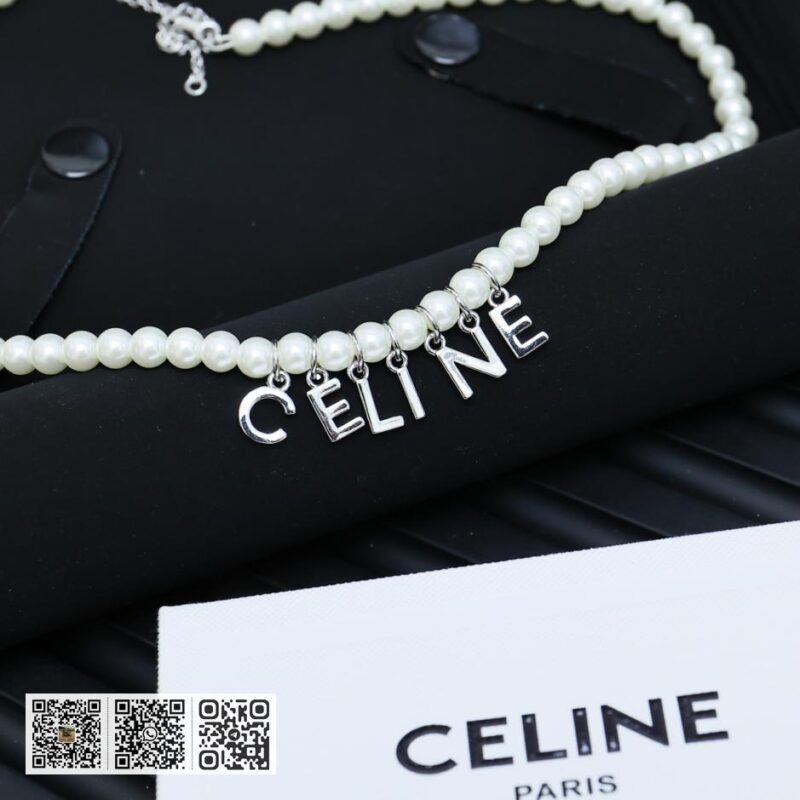 Celine 凯旋门 经典字母珍珠项链 (91D0) - Image 5