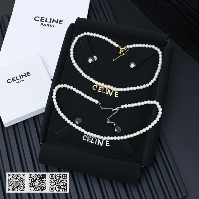 Celine 凯旋门 经典字母珍珠项链 (91D0) - Image 6