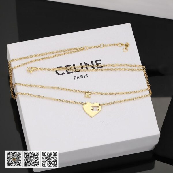 Celine 新款 心桃双层项链 (2A80)