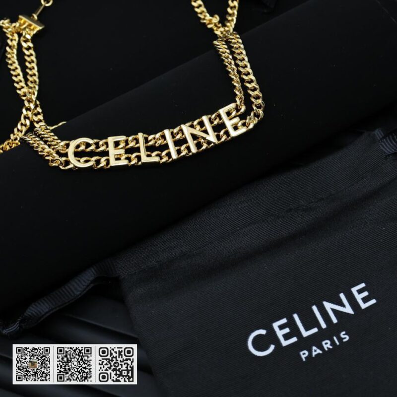 Celine 凯旋门金双层字母项链 (0AF4) - Image 2