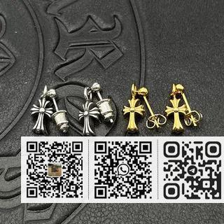 克罗心22K金色十字架耳环 (D066)