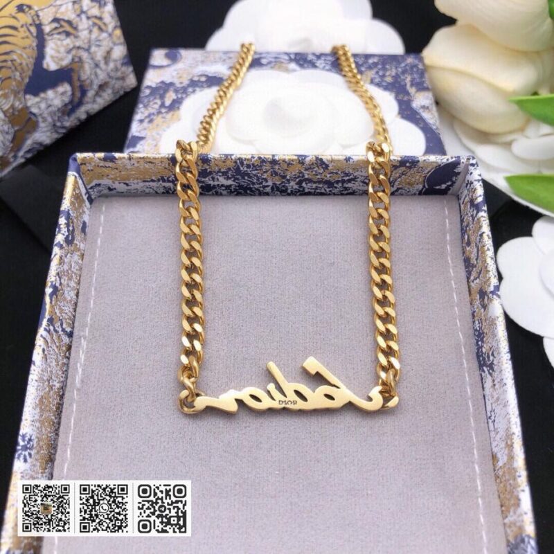 Dior jadior字母项链镶钻新款项链(4AF4)