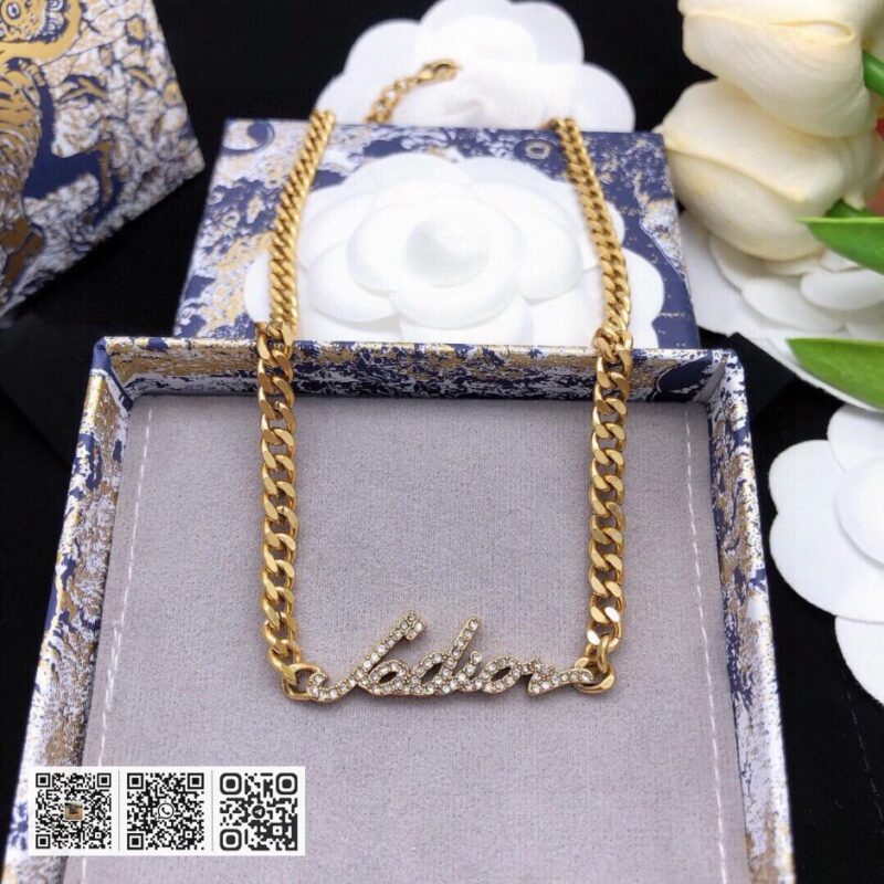 Dior jadior字母项链镶钻新款项链(4AF4) - Image 2