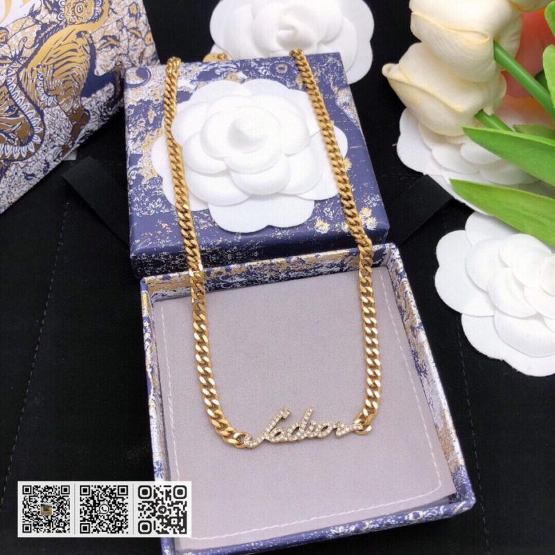 Dior jadior字母项链镶钻新款项链(4AF4) - Image 3