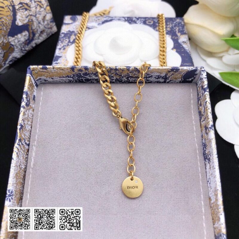 Dior jadior字母项链镶钻新款项链(4AF4) - Image 5