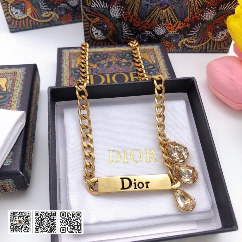 Dior 2022年早春新品 水晶滴水JADIOR字母 项链 (DC44)
