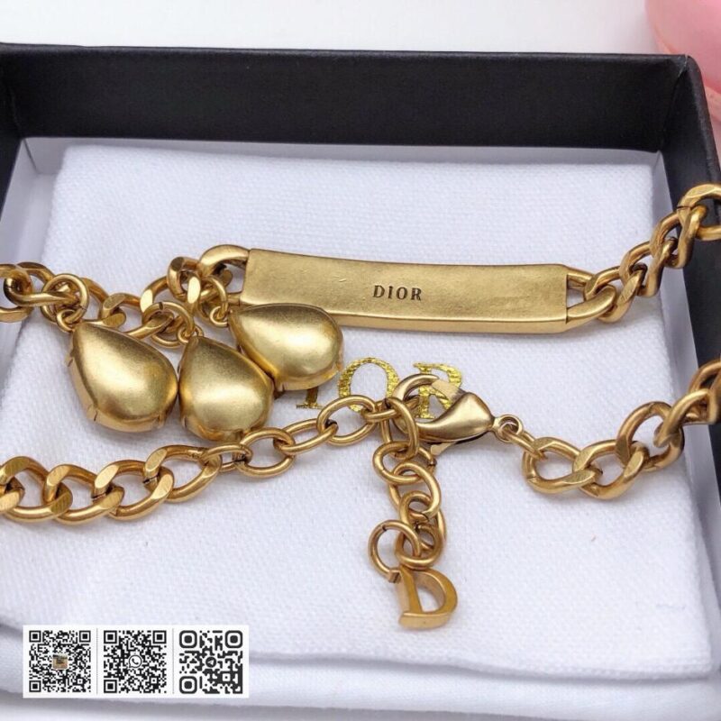 Dior 2022年早春新品 水晶滴水JADIOR字母 项链 (DC44) - Image 2