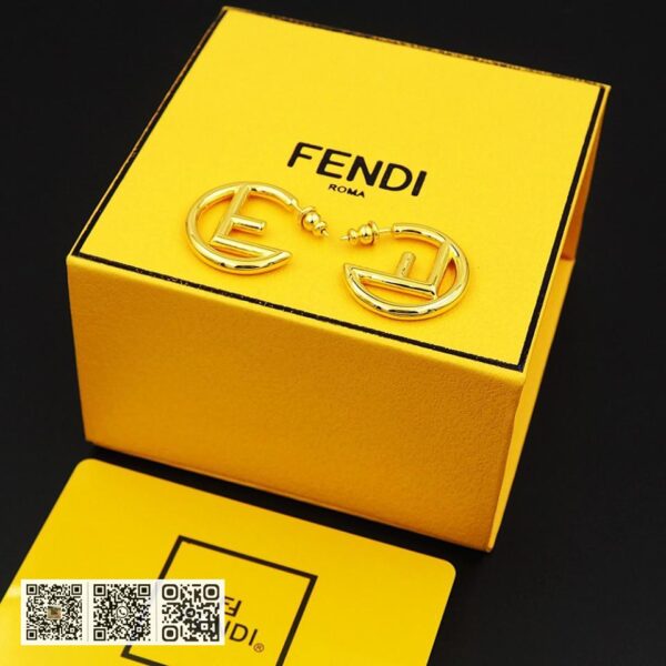 FENDI F字母大圈开口耳环小号(7441)